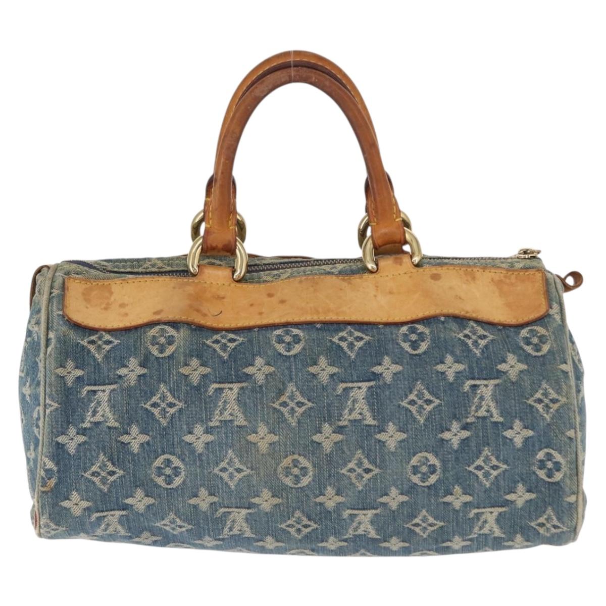 LOUIS VUITTON Monogram Denim Neo Speedy Hand Bag Blue M95019 LV Auth 156114