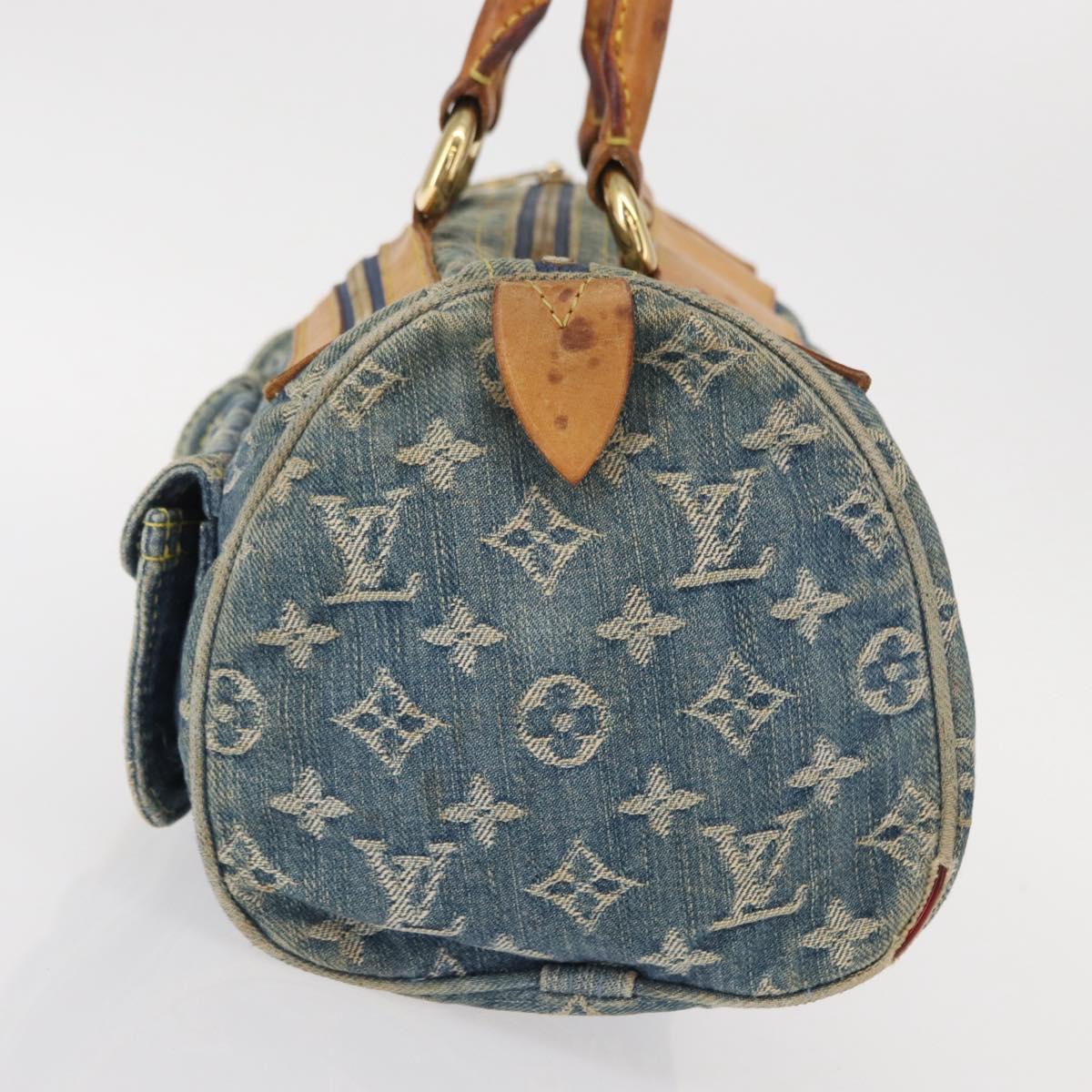 LOUIS VUITTON Monogram Denim Neo Speedy Hand Bag Blue M95019 LV Auth 156114