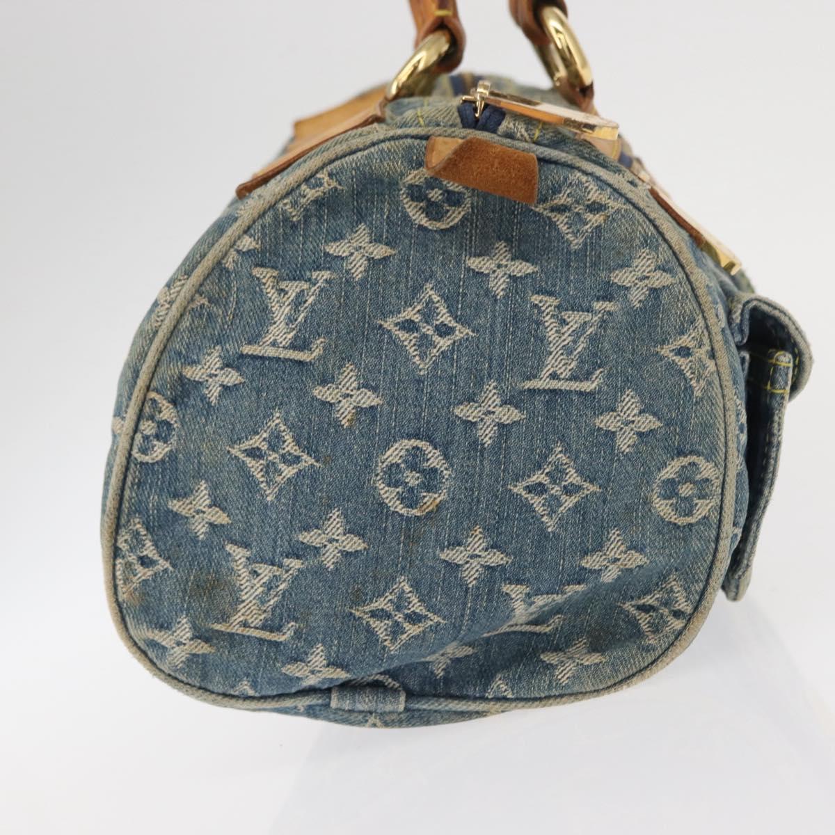 LOUIS VUITTON Monogram Denim Neo Speedy Hand Bag Blue M95019 LV Auth 156114