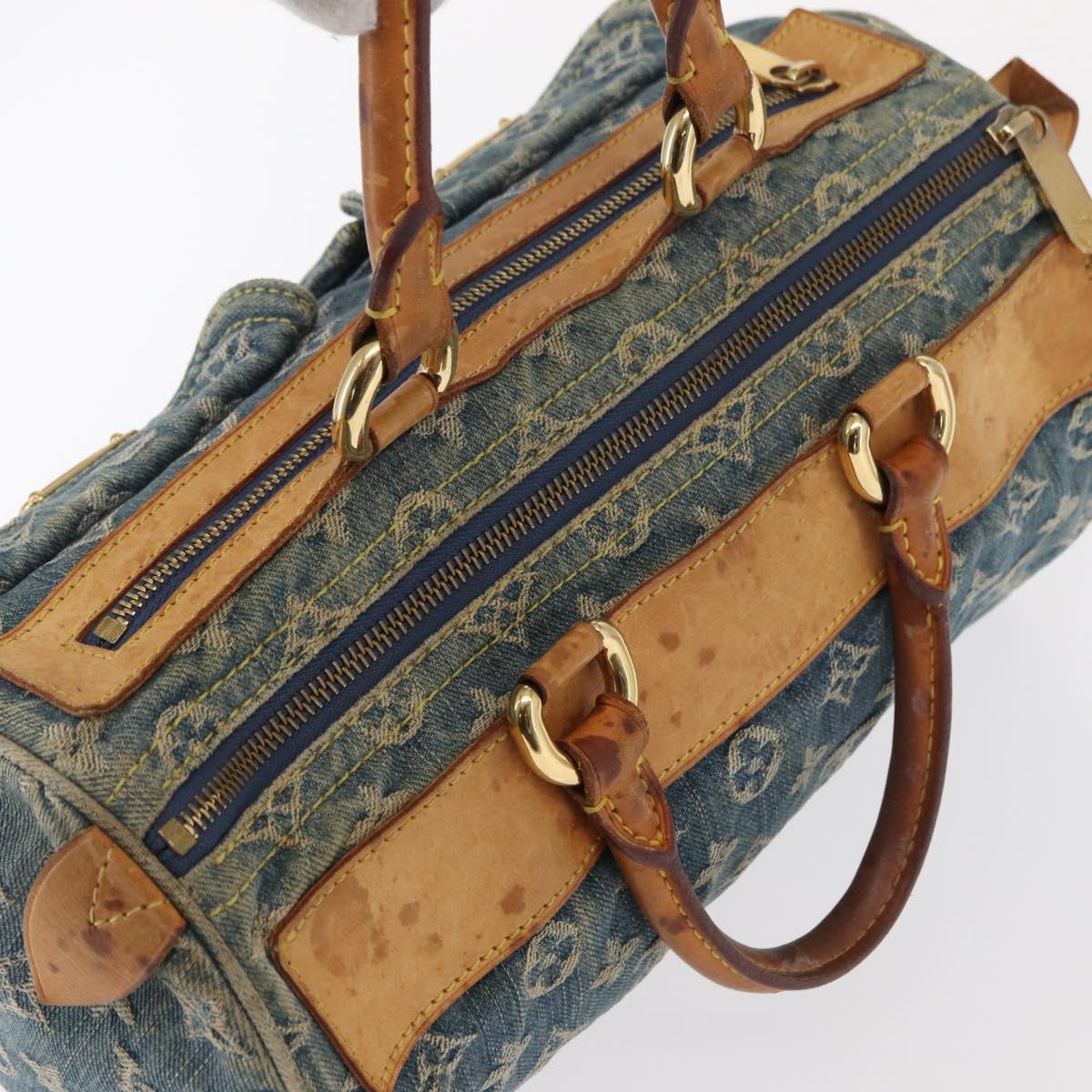 LOUIS VUITTON Monogram Denim Neo Speedy Hand Bag Blue M95019 LV Auth 156114