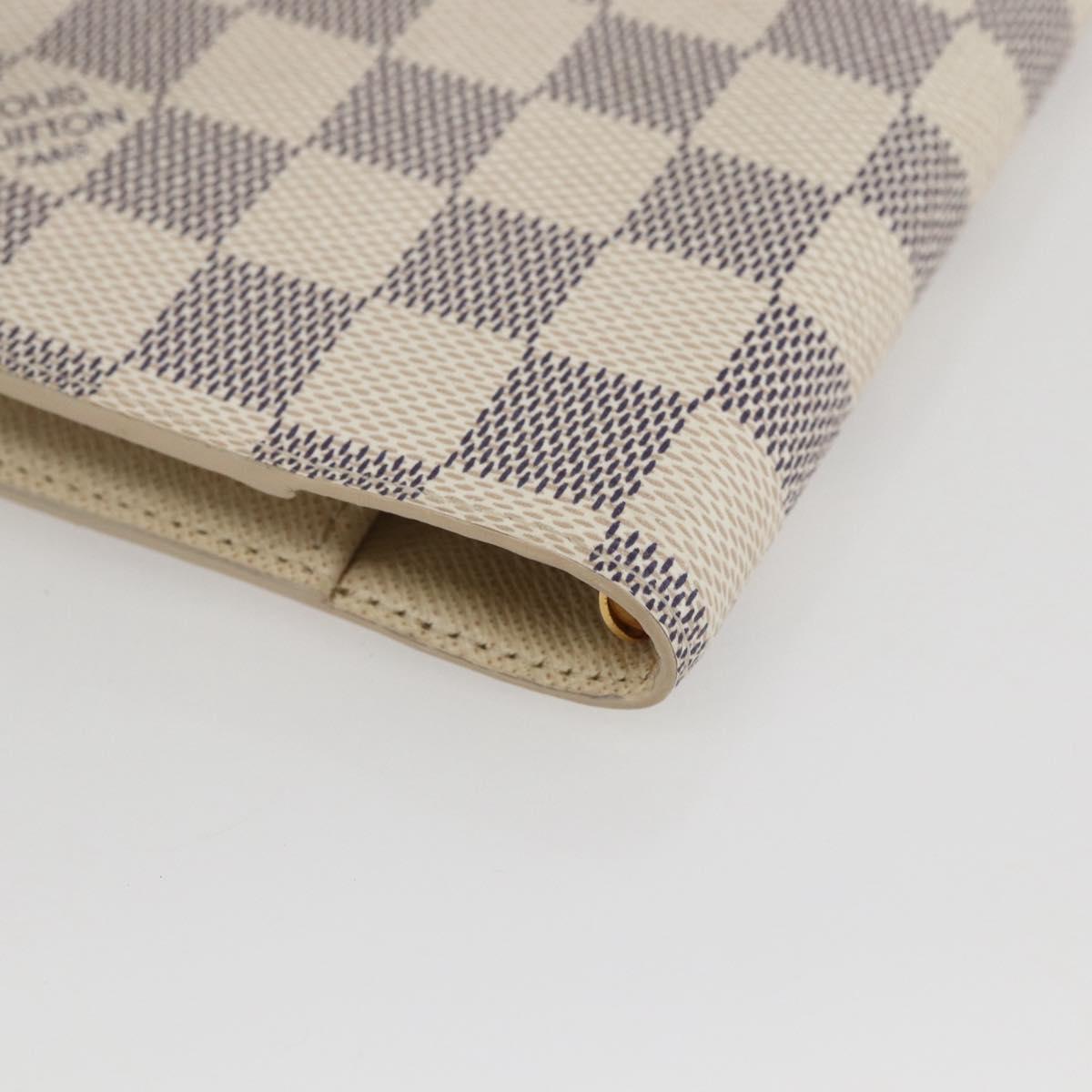 LOUIS VUITTON Damier Azur Agenda PM Day Planner Cover R20706 LV Auth 156116V