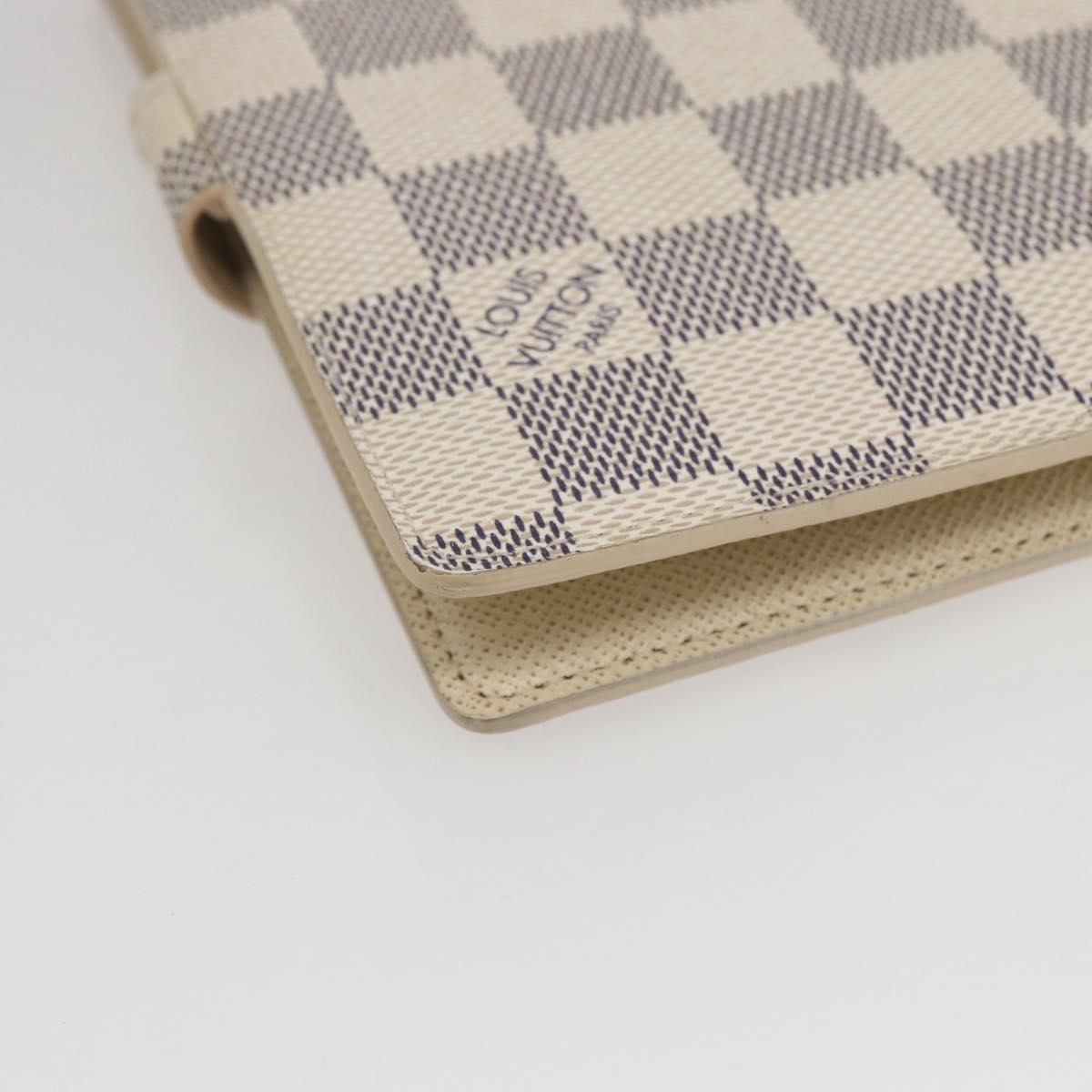 LOUIS VUITTON Damier Azur Agenda PM Day Planner Cover R20706 LV Auth 156116V