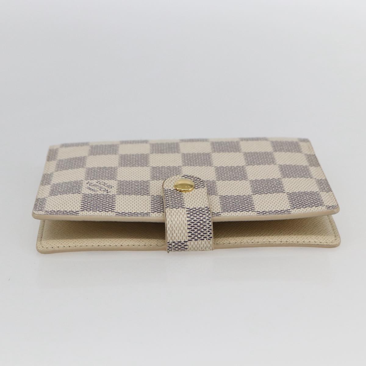 LOUIS VUITTON Damier Azur Agenda PM Day Planner Cover R20706 LV Auth 156116V