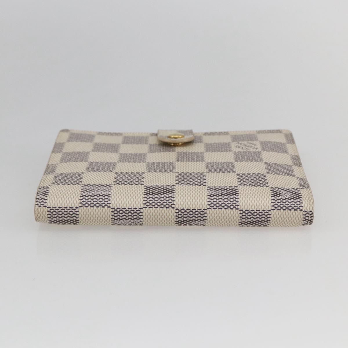 LOUIS VUITTON Damier Azur Agenda PM Day Planner Cover R20706 LV Auth 156116V