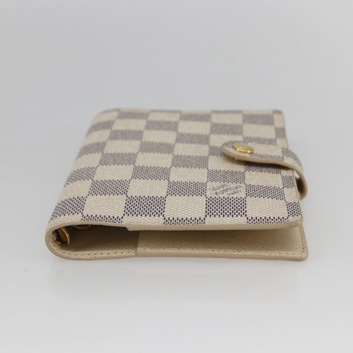 LOUIS VUITTON Damier Azur Agenda PM Day Planner Cover R20706 LV Auth 156116V