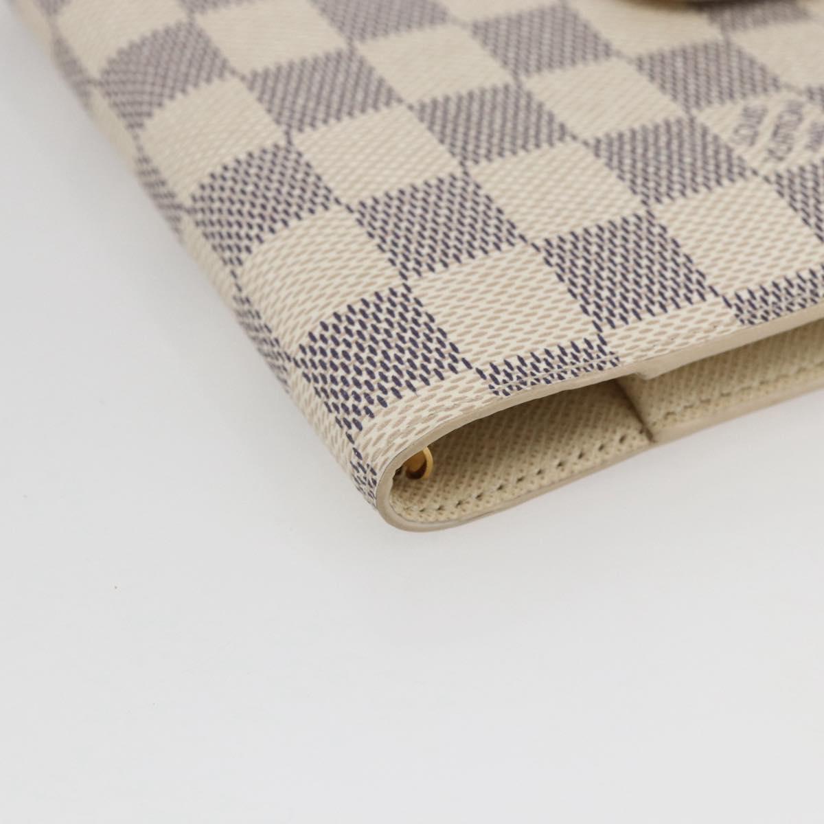 LOUIS VUITTON Damier Azur Agenda PM Day Planner Cover R20706 LV Auth 156116V