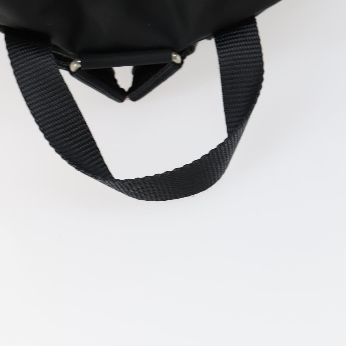 PRADA Backpack Nylon Black Silver Auth 156118