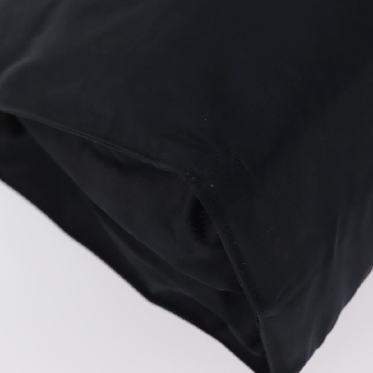 PRADA Hand Bag Nylon Navy Gold Auth 156119