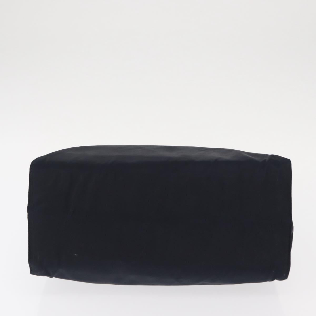 PRADA Hand Bag Nylon Navy Gold Auth 156119