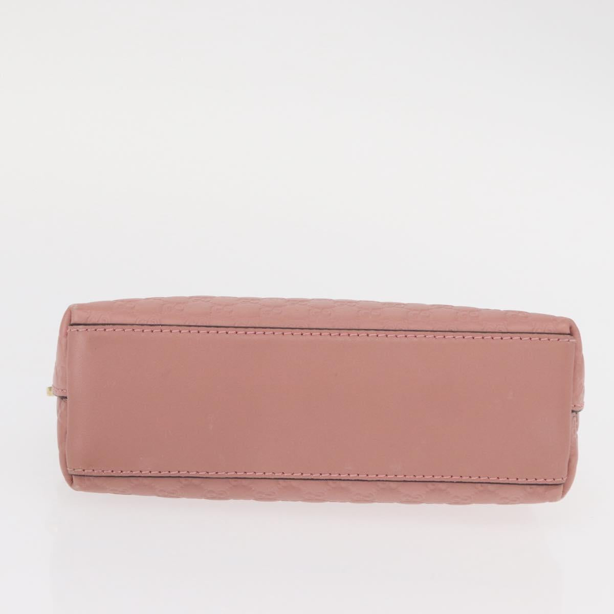 GUCCI Micro GG Supreme Pouch Leather outlet Pink Gold 449893 Auth 156138V