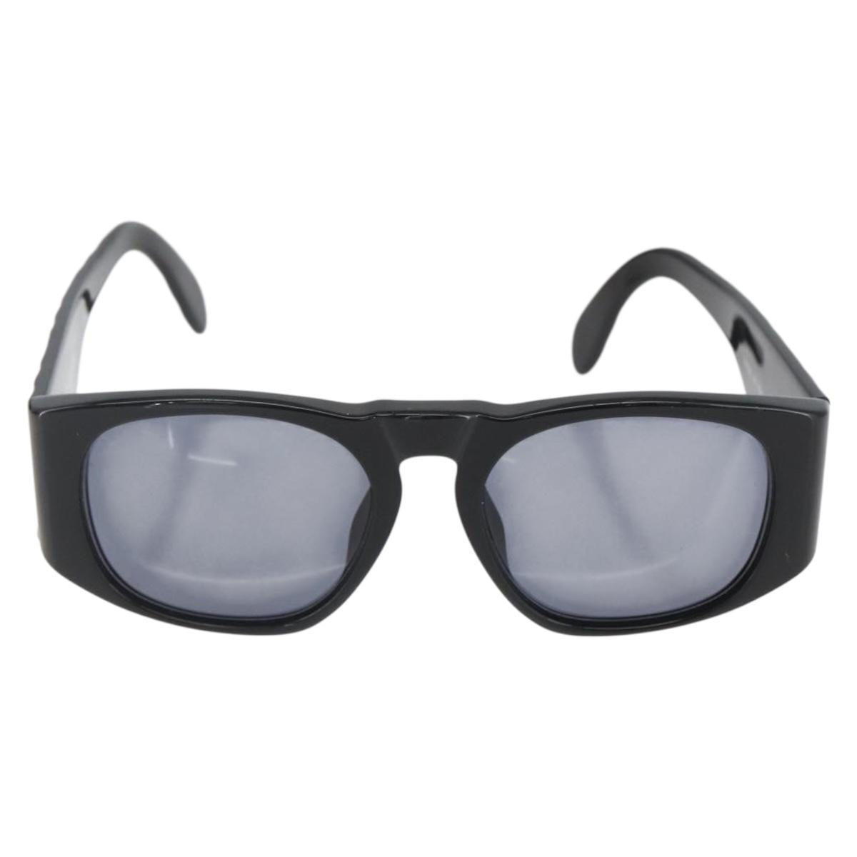 CHANEL Sunglasses plastic Black CC Auth 156144
