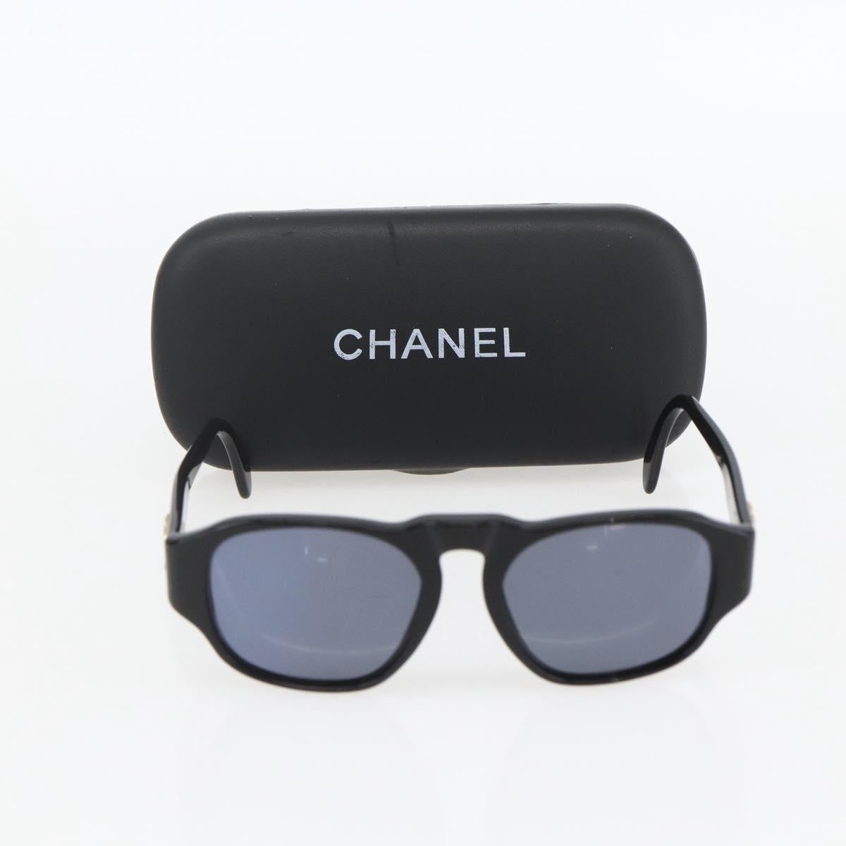 CHANEL Sunglasses plastic Black CC Auth 156145