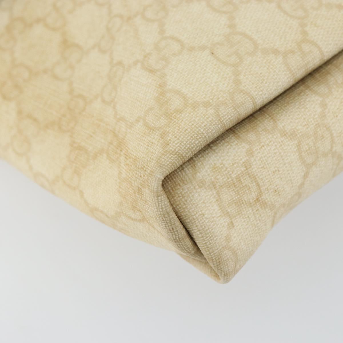 GUCCI GG Supreme Shoulder Bag PVC Ivory Gold 223666 Auth 156157