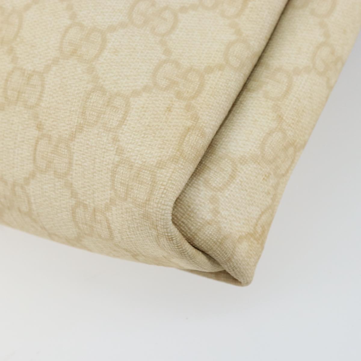 GUCCI GG Supreme Shoulder Bag PVC Ivory Gold 223666 Auth 156157