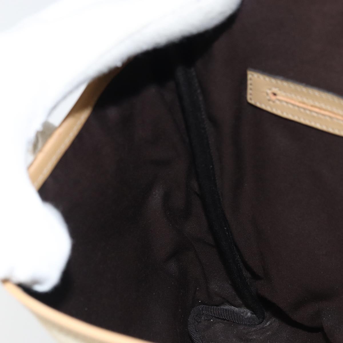 GUCCI GG Supreme Shoulder Bag PVC Ivory Gold 223666 Auth 156157