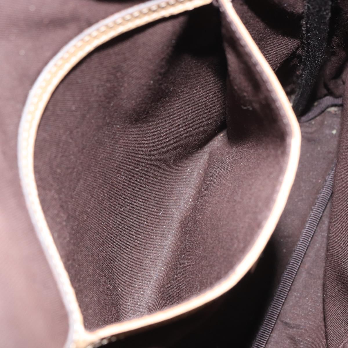 GUCCI GG Supreme Shoulder Bag PVC Ivory Gold 223666 Auth 156157