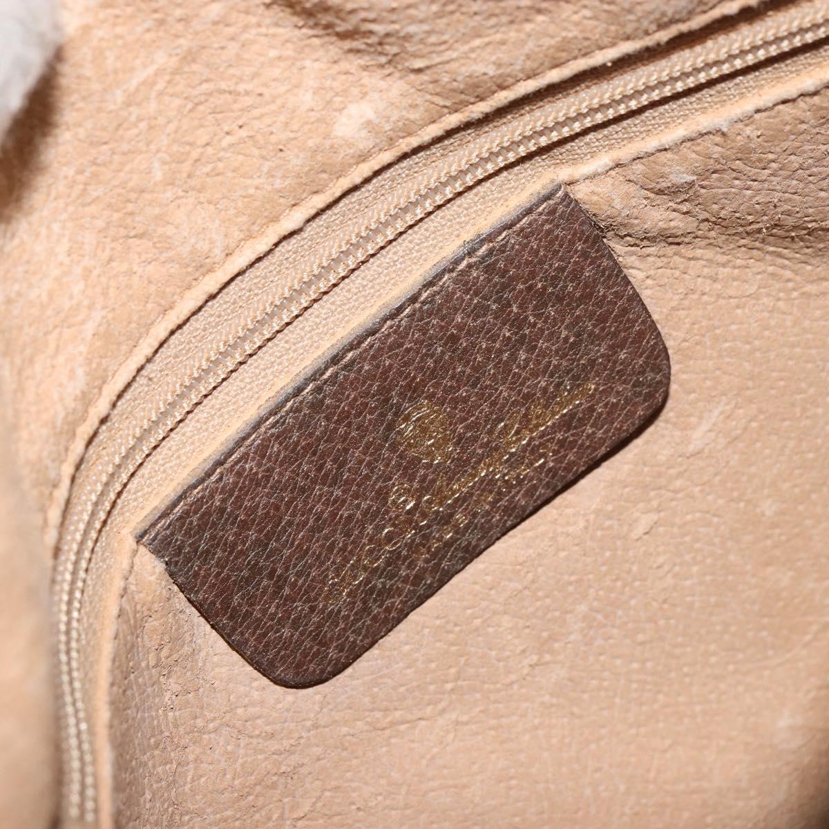 GUCCI GG Supreme Web Sherry Line Bag PVC Beige Gold 89 02 032 Auth 156159