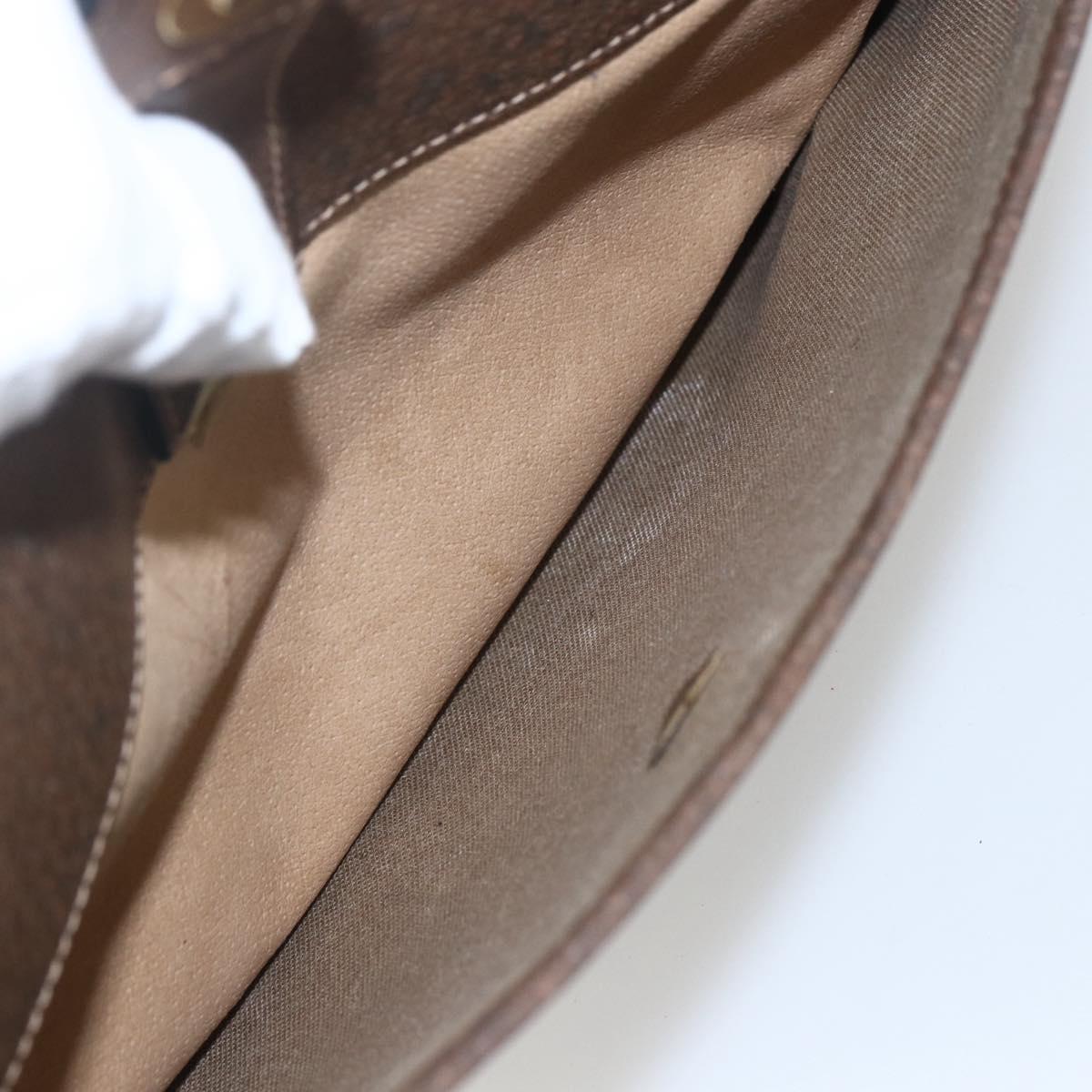 GUCCI GG Supreme Web Sherry Line Bag PVC Beige Gold 39 02 026 Auth 156161