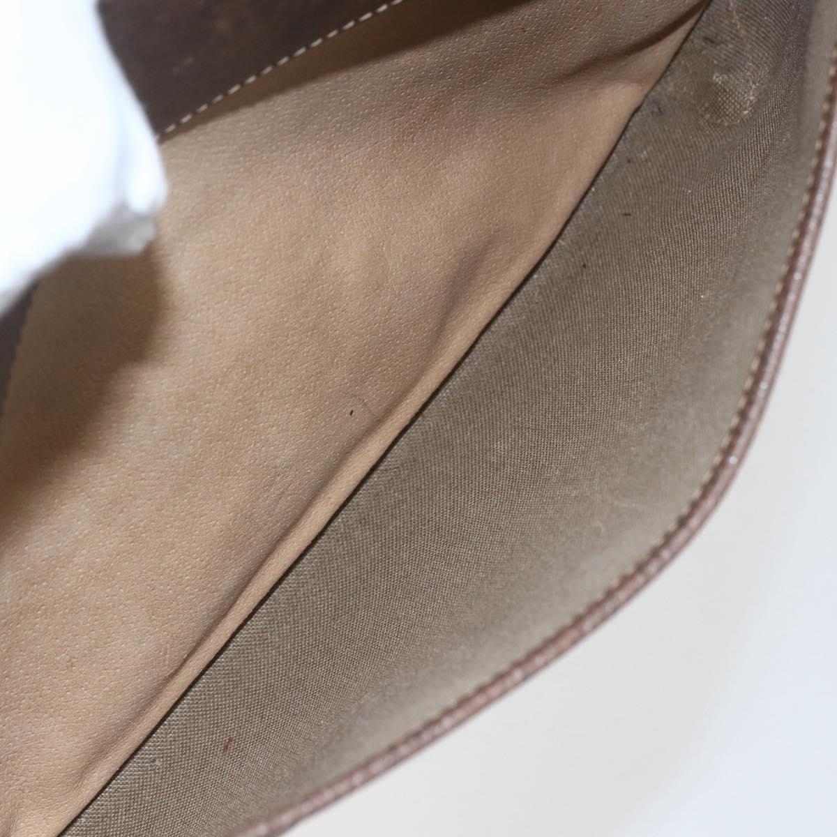 GUCCI GG Supreme Web Sherry Line Bag PVC Beige Gold 39 02 026 Auth 156161