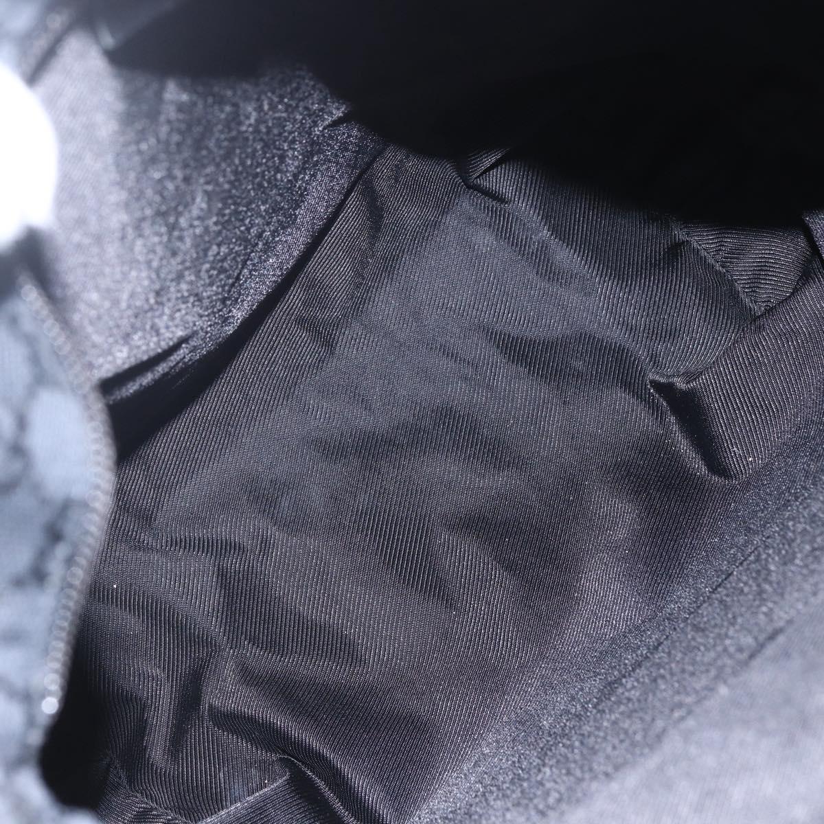 GUCCI GG Canvas Tote Bag Black Silver 019 0401 Auth 156162