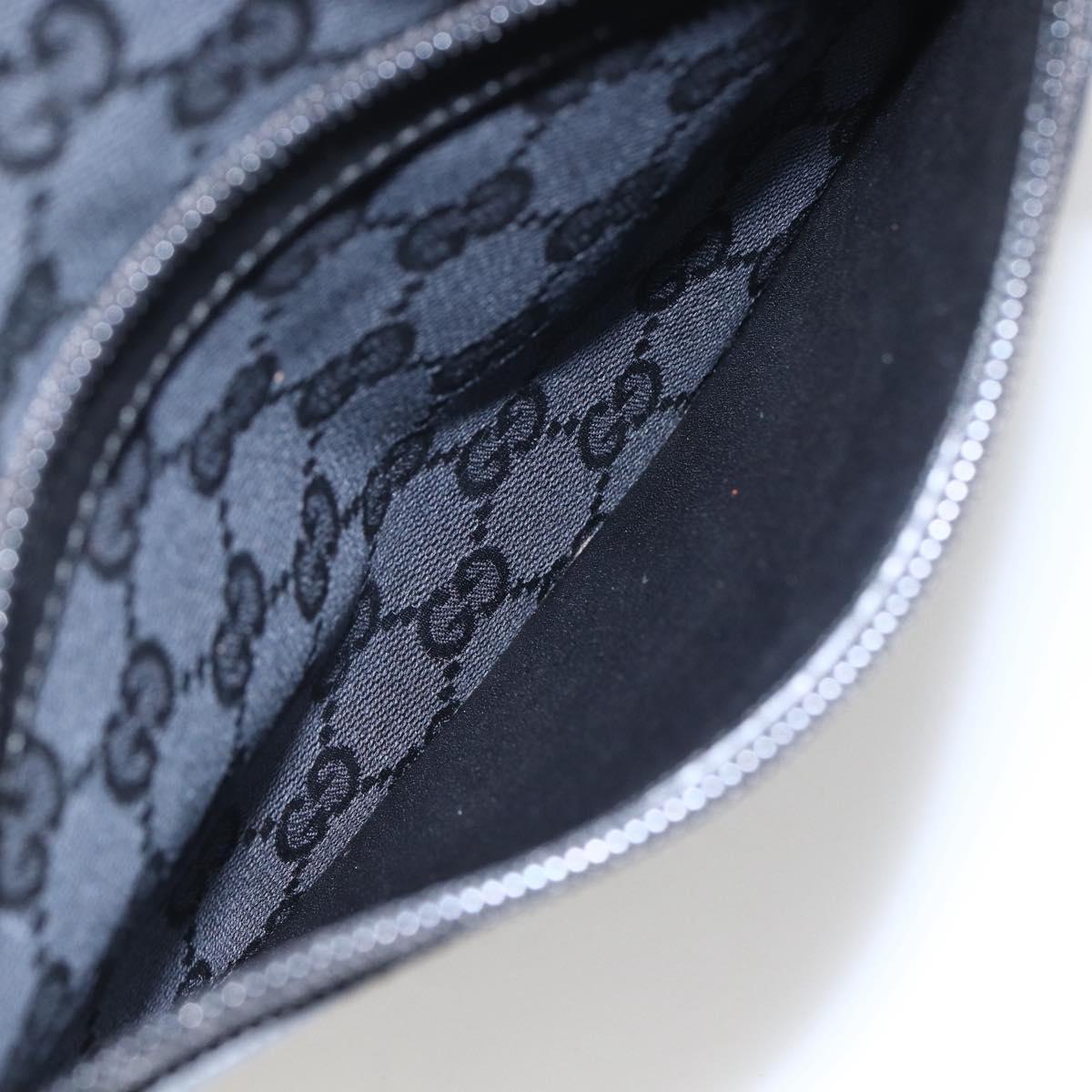 GUCCI GG Canvas Tote Bag Black Silver 019 0401 Auth 156162