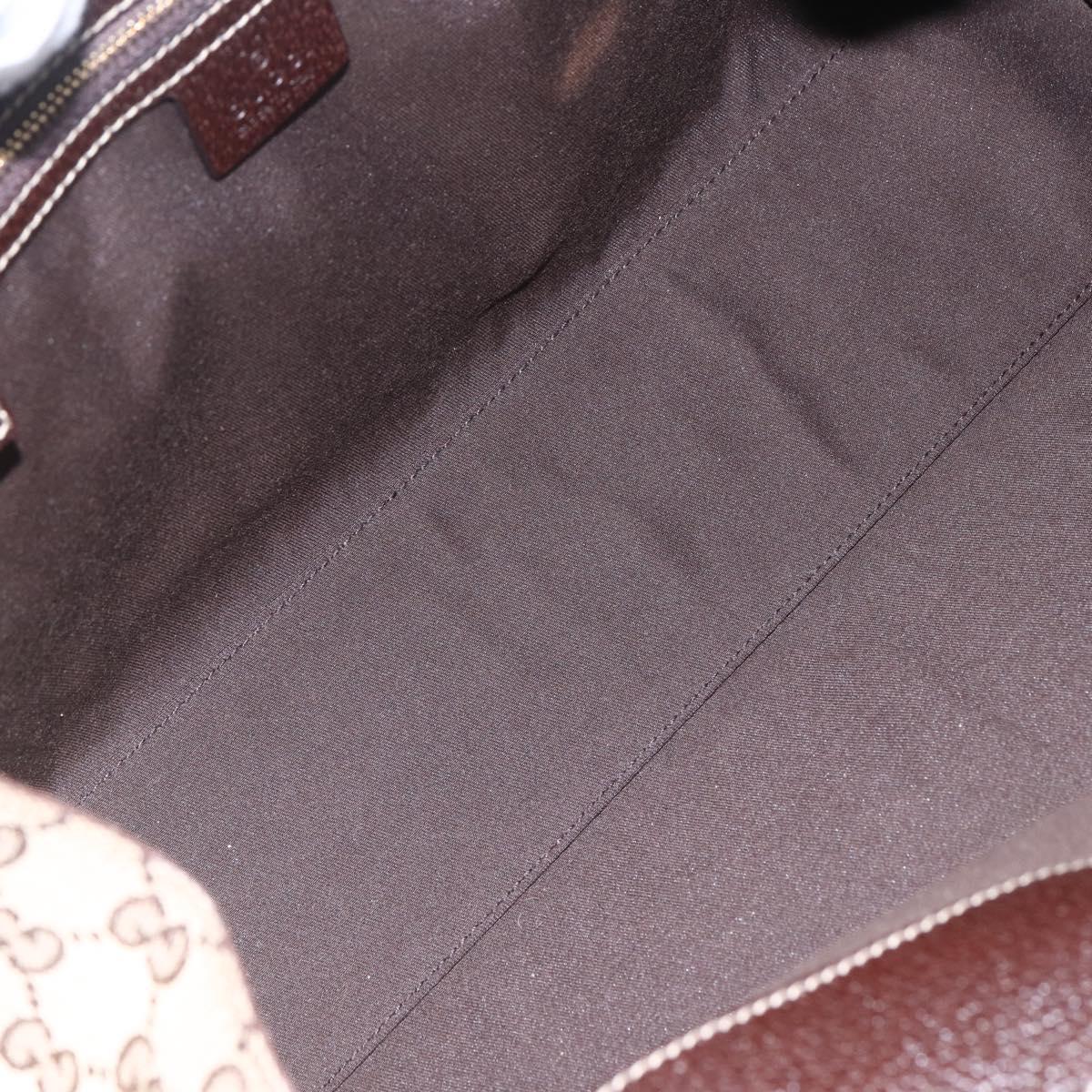 GUCCI GG Canvas Hand Bag Beige Gold 154981 Auth 156164V