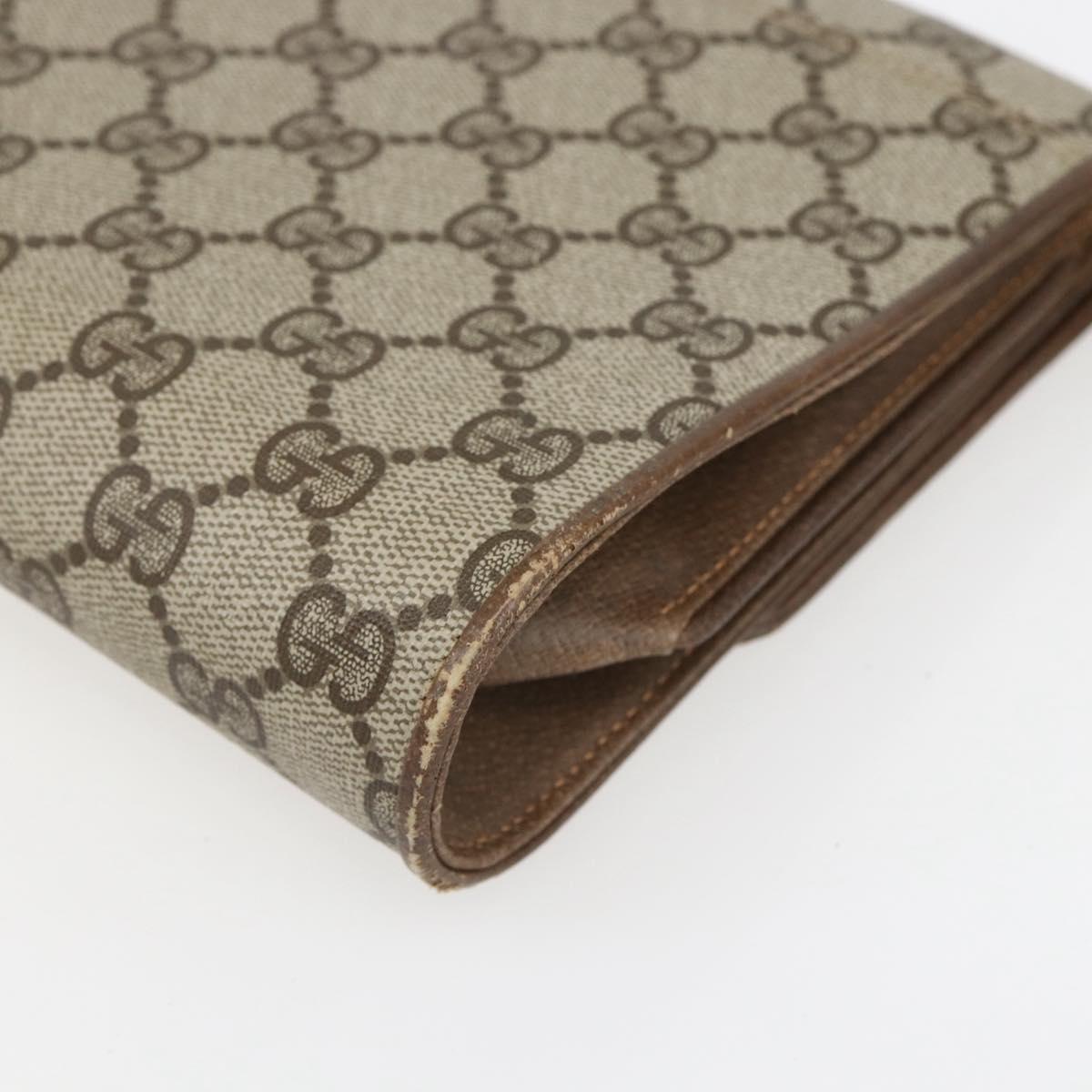 GUCCI GG Supreme Shoulder Bag PVC Beige Gold 904 02 050 Auth 156165