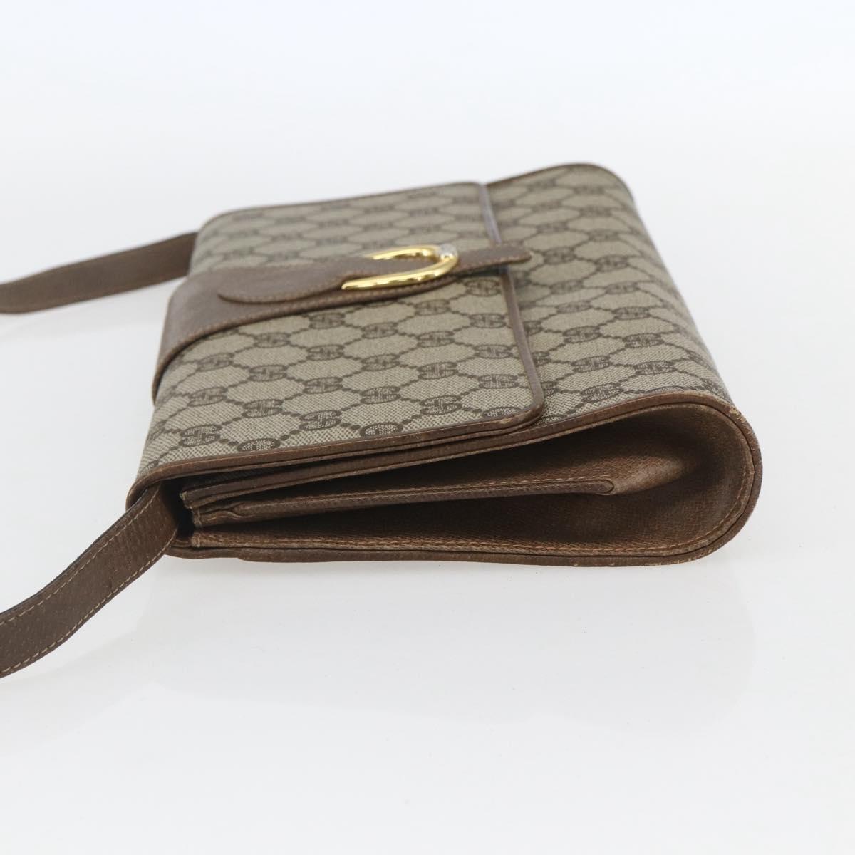 GUCCI GG Supreme Shoulder Bag PVC Beige Gold 904 02 050 Auth 156165