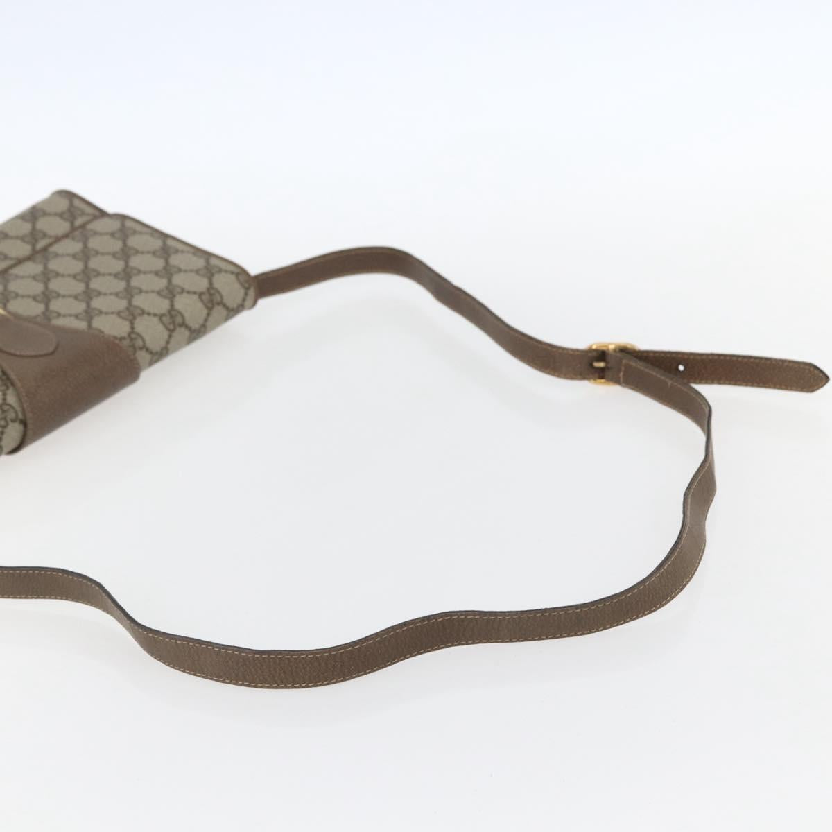 GUCCI GG Supreme Shoulder Bag PVC Beige Gold 904 02 050 Auth 156165