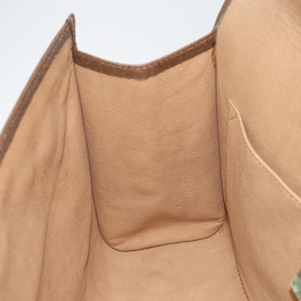 GUCCI GG Supreme Web Sherry Line Clutch Bag PVC Beige Gold 89 01 031 Auth 156166