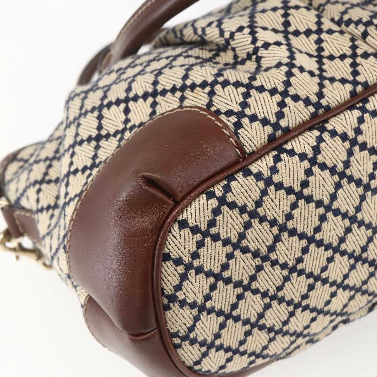 GUCCI Diamante Sukey Hand Bag Canvas 2way Beige Gold 247902 Auth 156167