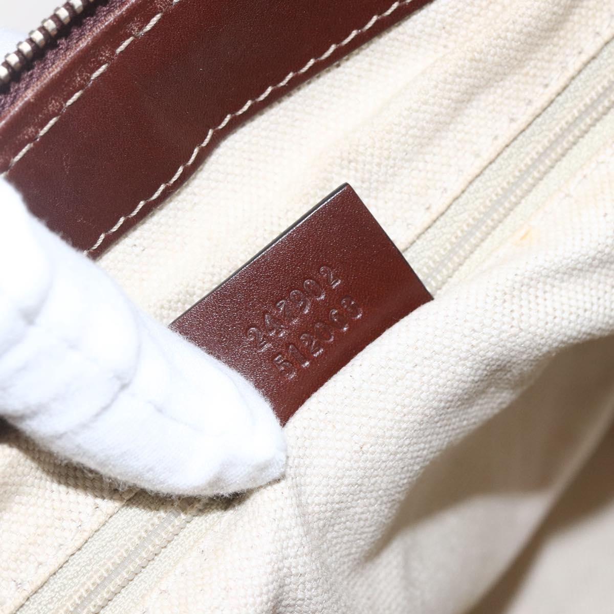 GUCCI Diamante Sukey Hand Bag Canvas 2way Beige Gold 247902 Auth 156167