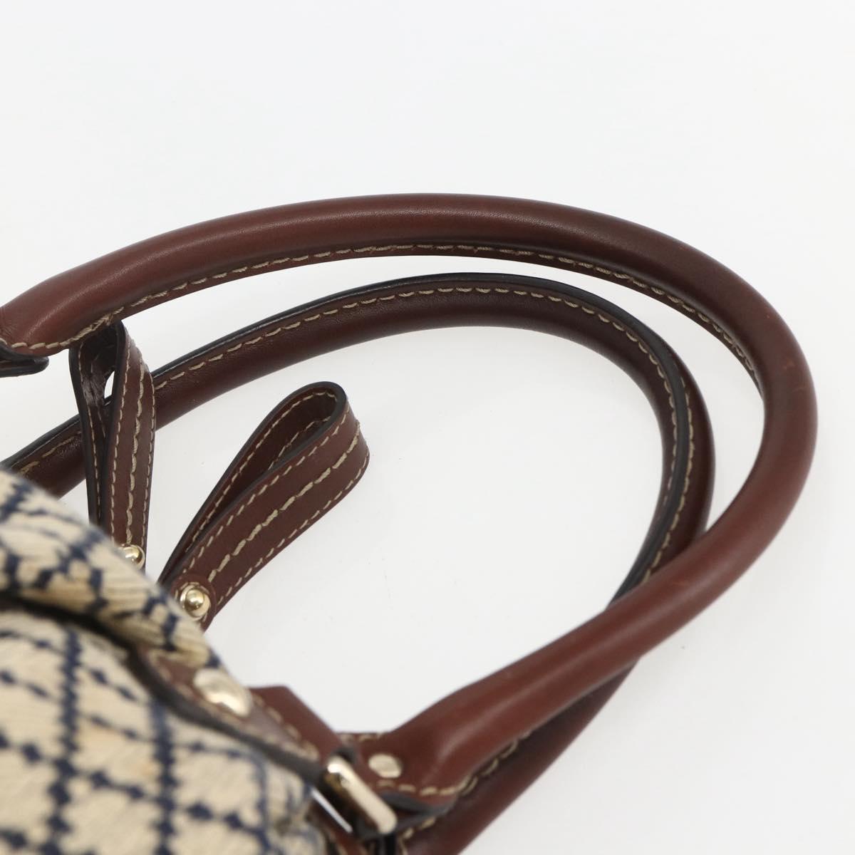 GUCCI Diamante Sukey Hand Bag Canvas 2way Beige Gold 247902 Auth 156167