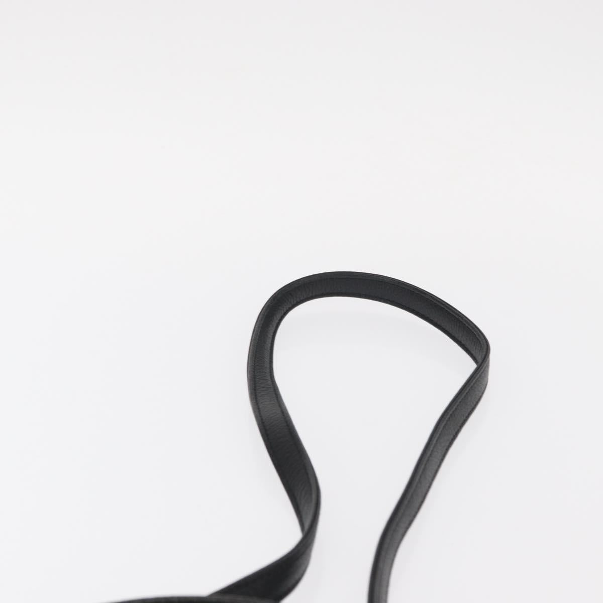 SAINT LAURENT Hand Bag Leather 2way Black Gold Auth 156174