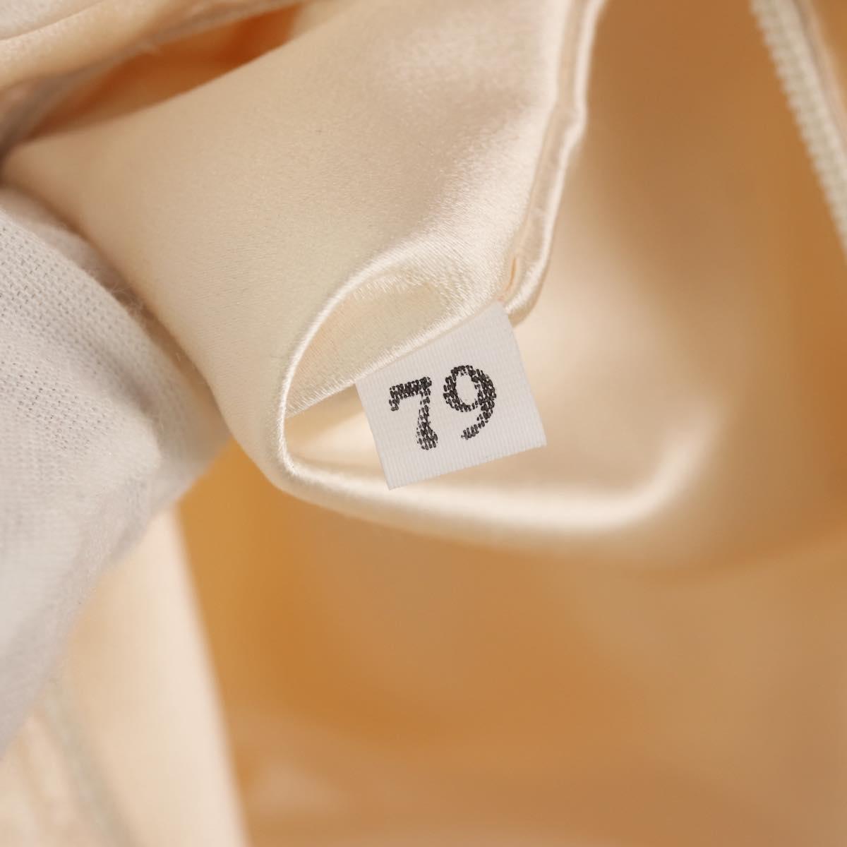 PRADA Chiffon Anemone Chain Shoulder Bag Silk White Auth 156180V