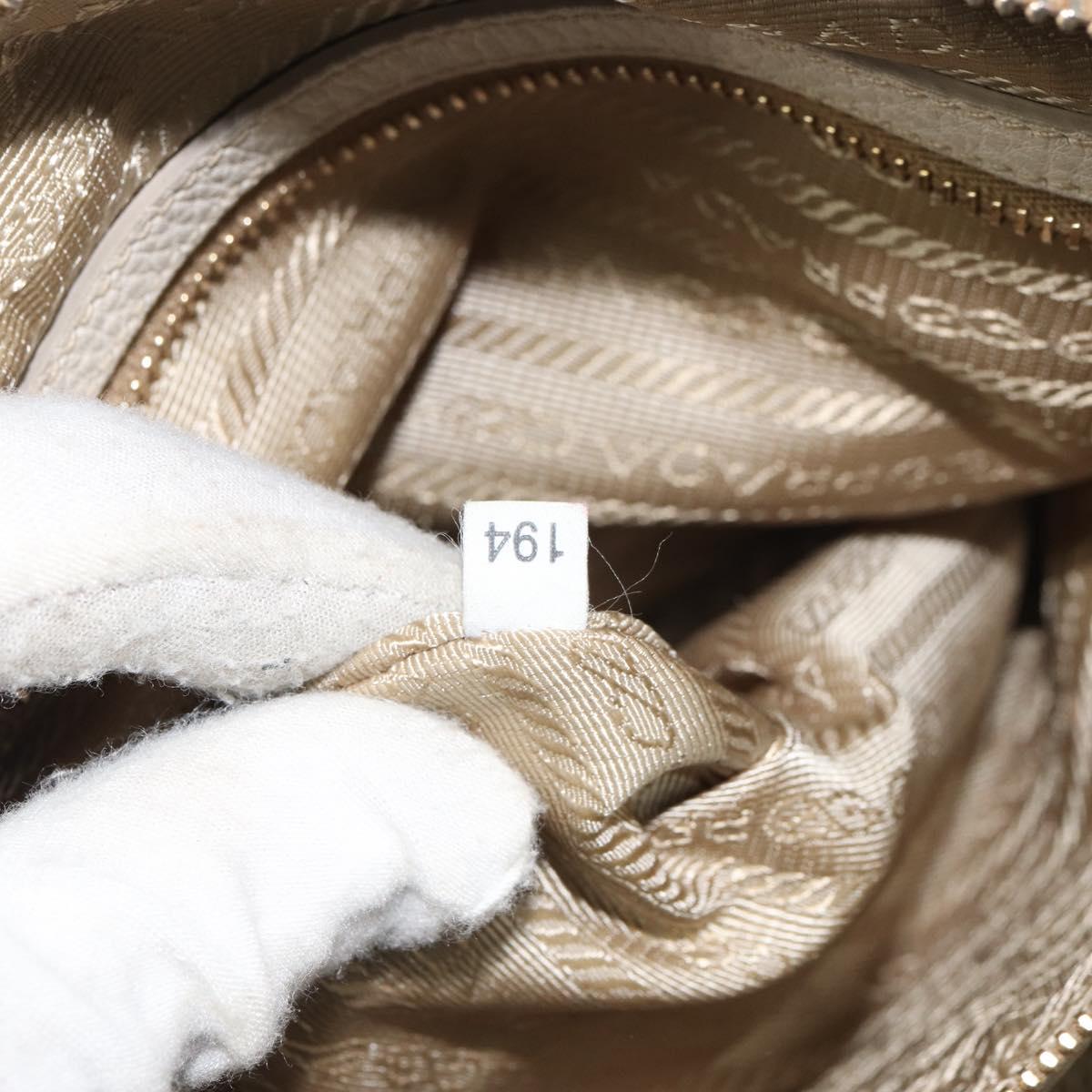 PRADA Tote Bag Canvas Brown Gold Auth 156181