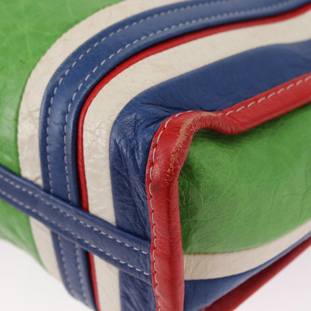 BALENCIAGA Bazaar Shopper XS Bag Leather 2way Multicolor 452458 Auth 156182