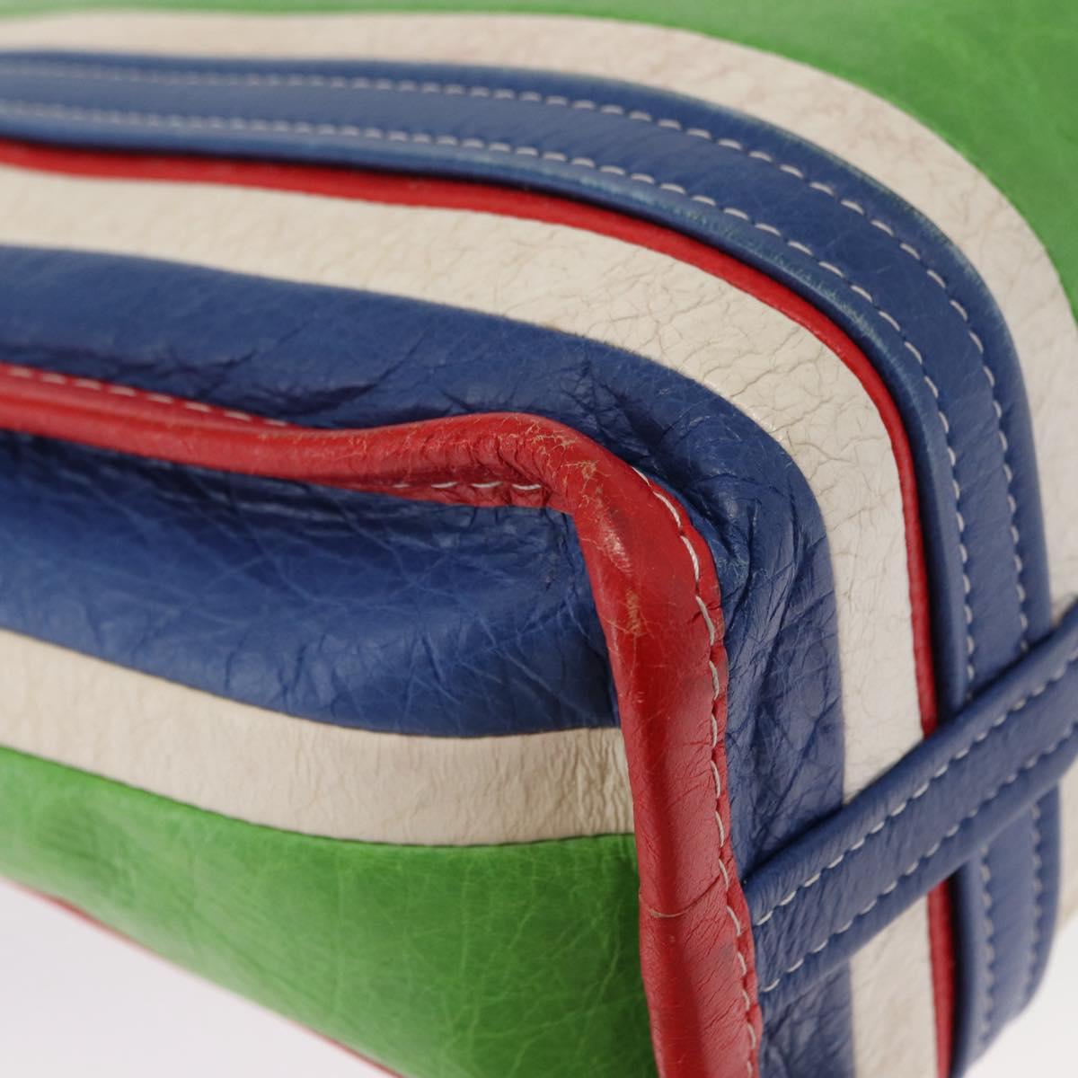 BALENCIAGA Bazaar Shopper XS Bag Leather 2way Multicolor 452458 Auth 156182