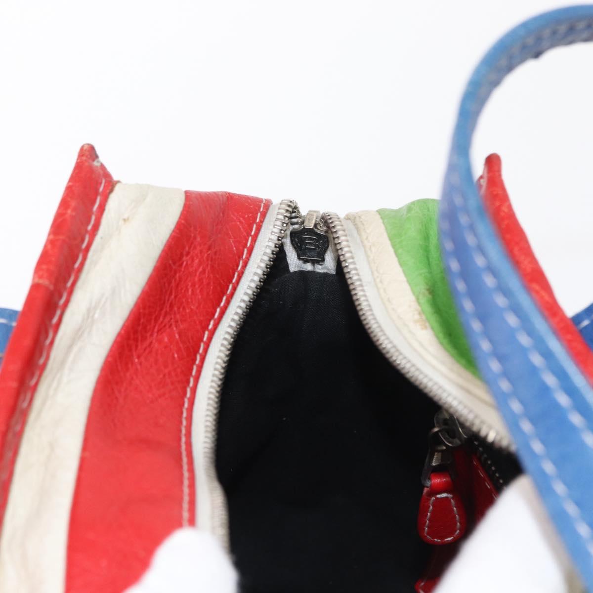 BALENCIAGA Bazaar Shopper XS Bag Leather 2way Multicolor 452458 Auth 156182