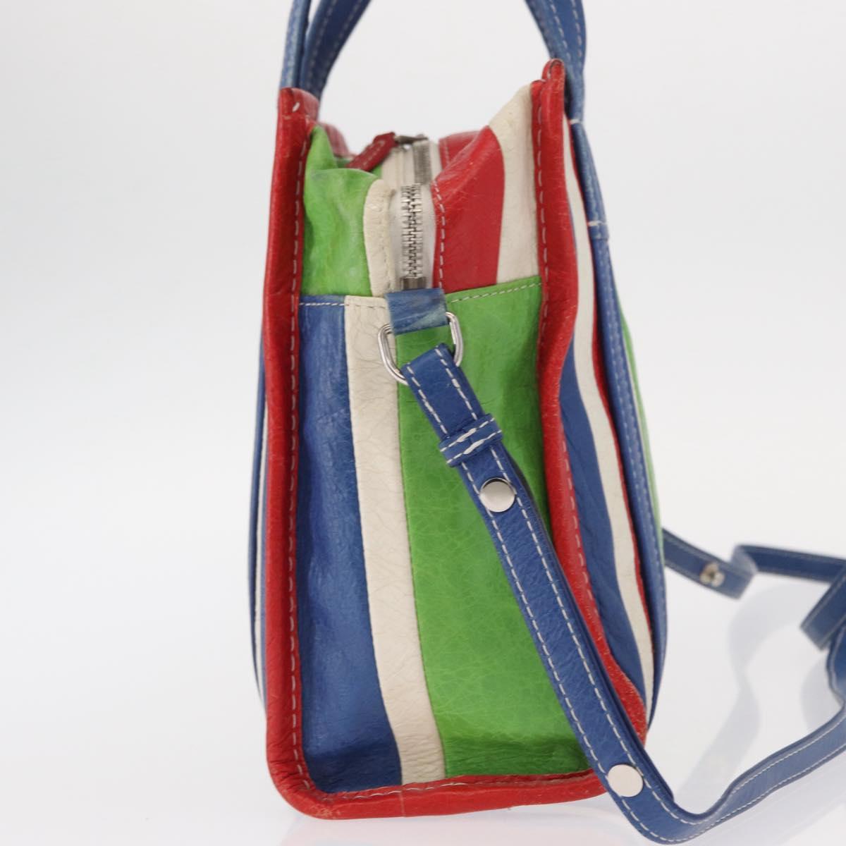 BALENCIAGA Bazaar Shopper XS Bag Leather 2way Multicolor 452458 Auth 156182