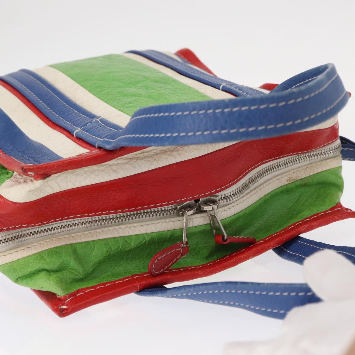 BALENCIAGA Bazaar Shopper XS Bag Leather 2way Multicolor 452458 Auth 156182