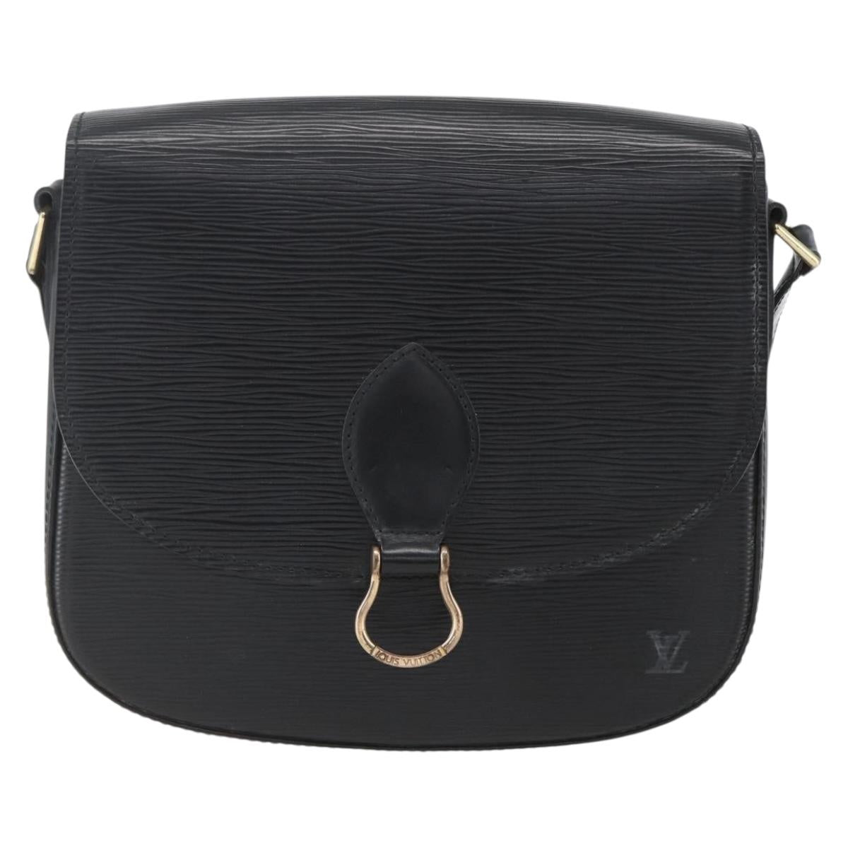LOUIS VUITTON Epi Saint Cloud GM Shoulder Bag Black Noir M52192 LV Auth 156189