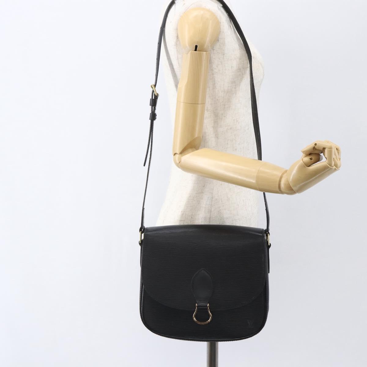 LOUIS VUITTON Epi Saint Cloud GM Shoulder Bag Black Noir M52192 LV Auth 156189