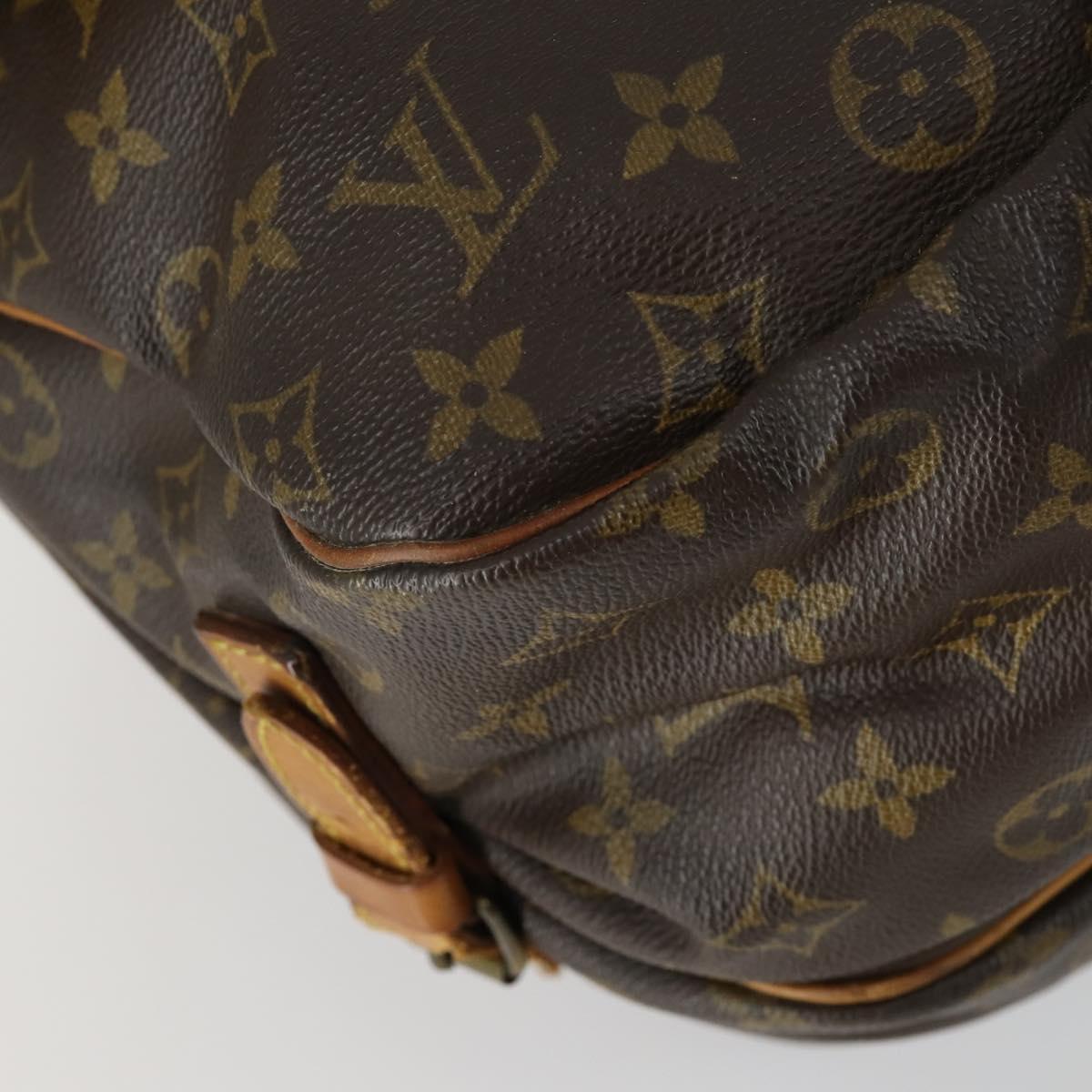 LOUIS VUITTON Monogram Saumur 35 Shoulder Bag M42254 LV Auth 156195