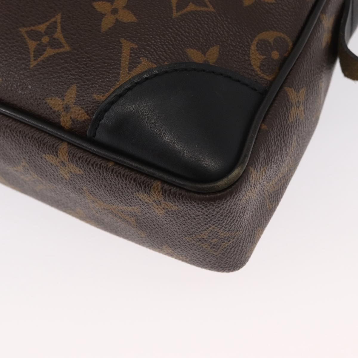 LOUIS VUITTON Monogram Macassar Porte Documents Voyage Bag M52005 Auth 156200