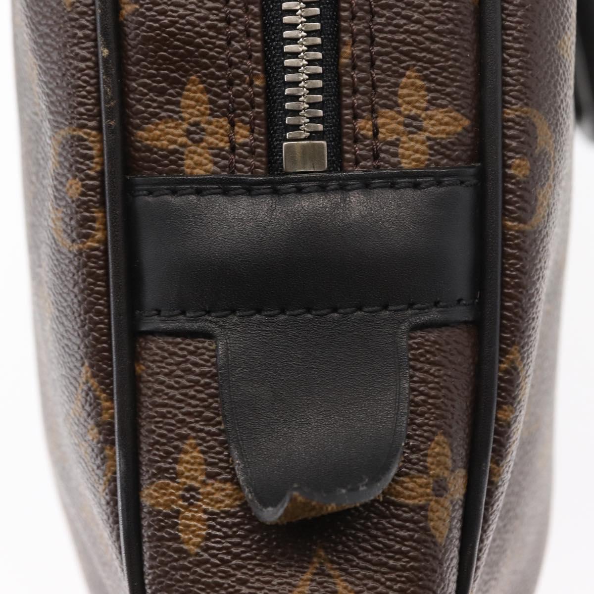 LOUIS VUITTON Monogram Macassar Porte Documents Voyage Bag M52005 Auth 156200