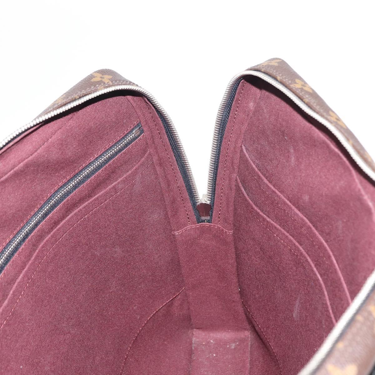 LOUIS VUITTON Monogram Macassar Porte Documents Voyage Bag M52005 Auth 156200