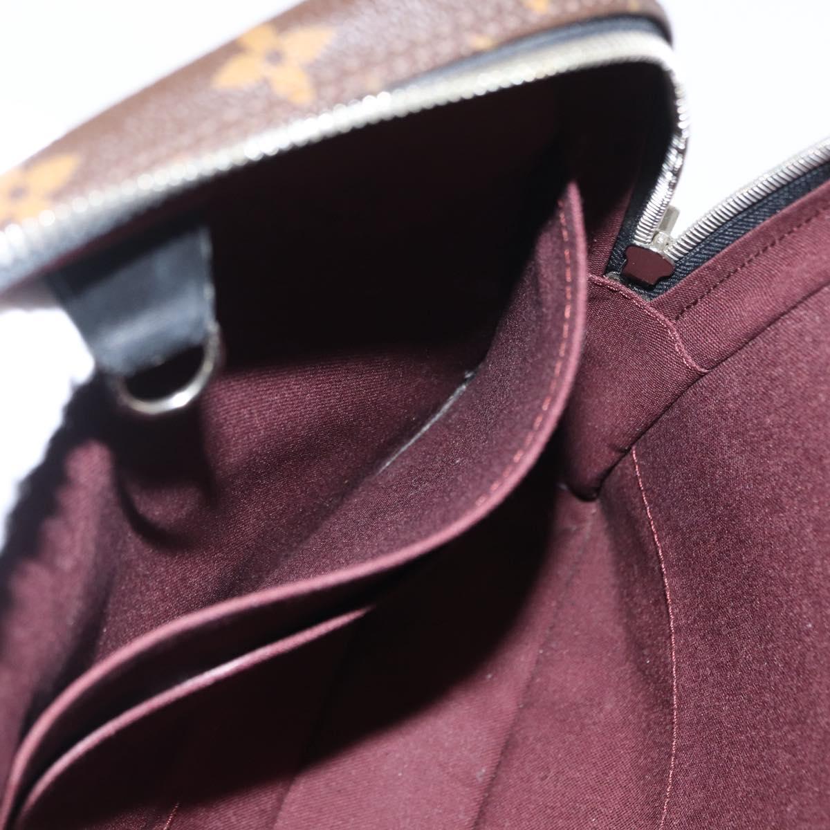 LOUIS VUITTON Monogram Macassar Porte Documents Voyage Bag M52005 Auth 156200