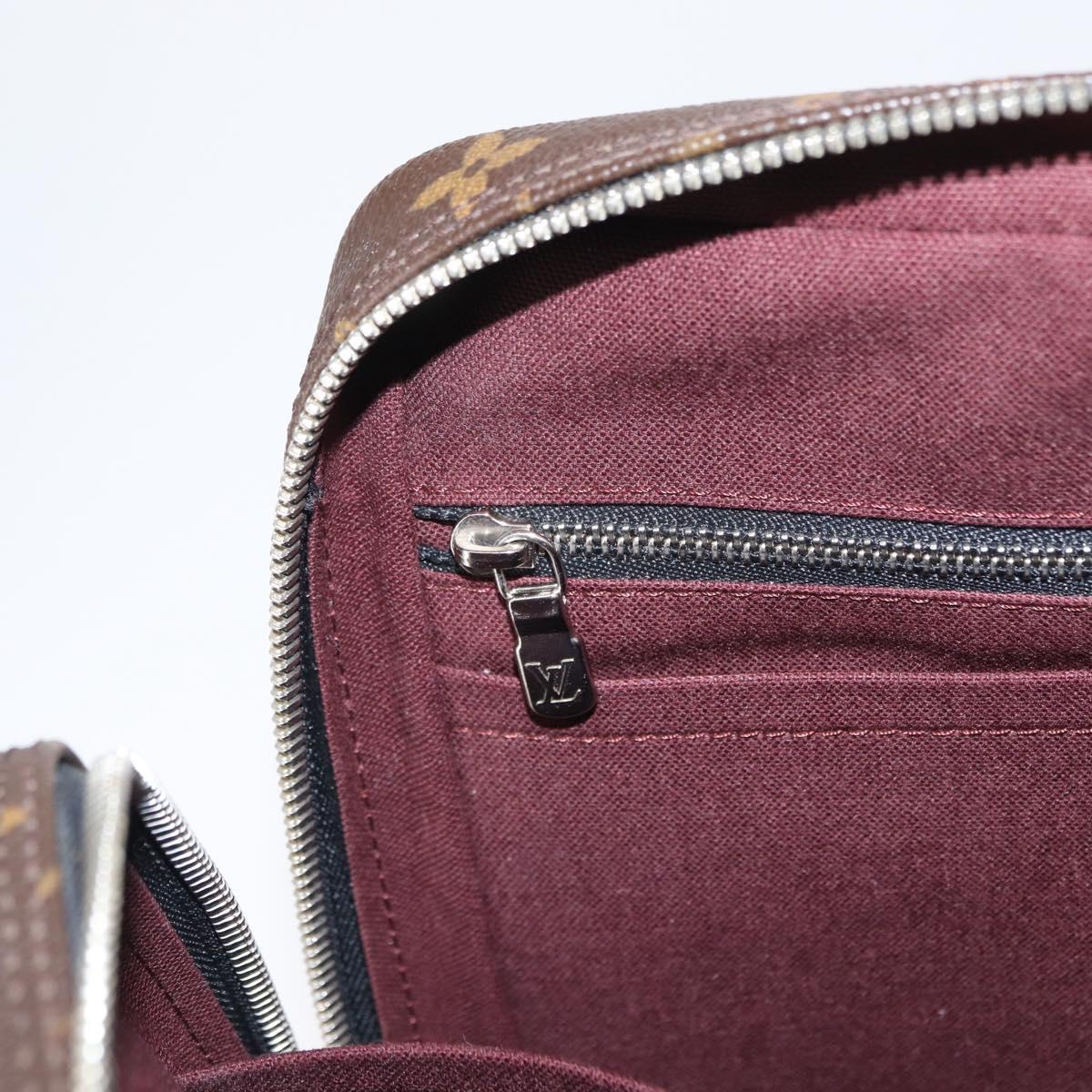 LOUIS VUITTON Monogram Macassar Porte Documents Voyage Bag M52005 Auth 156200