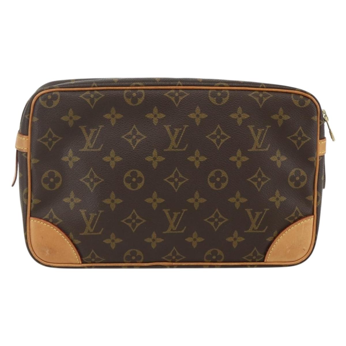LOUIS VUITTON Monogram Compiegne 28 Clutch Bag M51845 LV Auth 156208